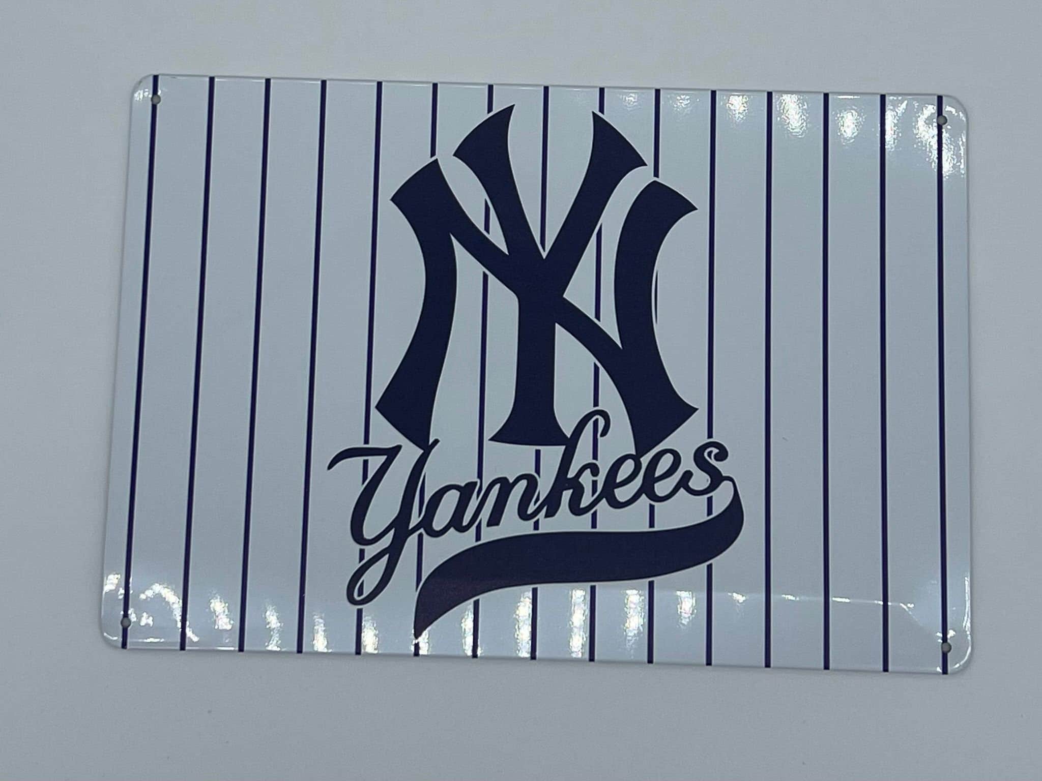 New York Yankees NY Baseball USA metal plate license plate Vintage gift sports displays arts and crafts projects honkbal ball license plate - #1 fan