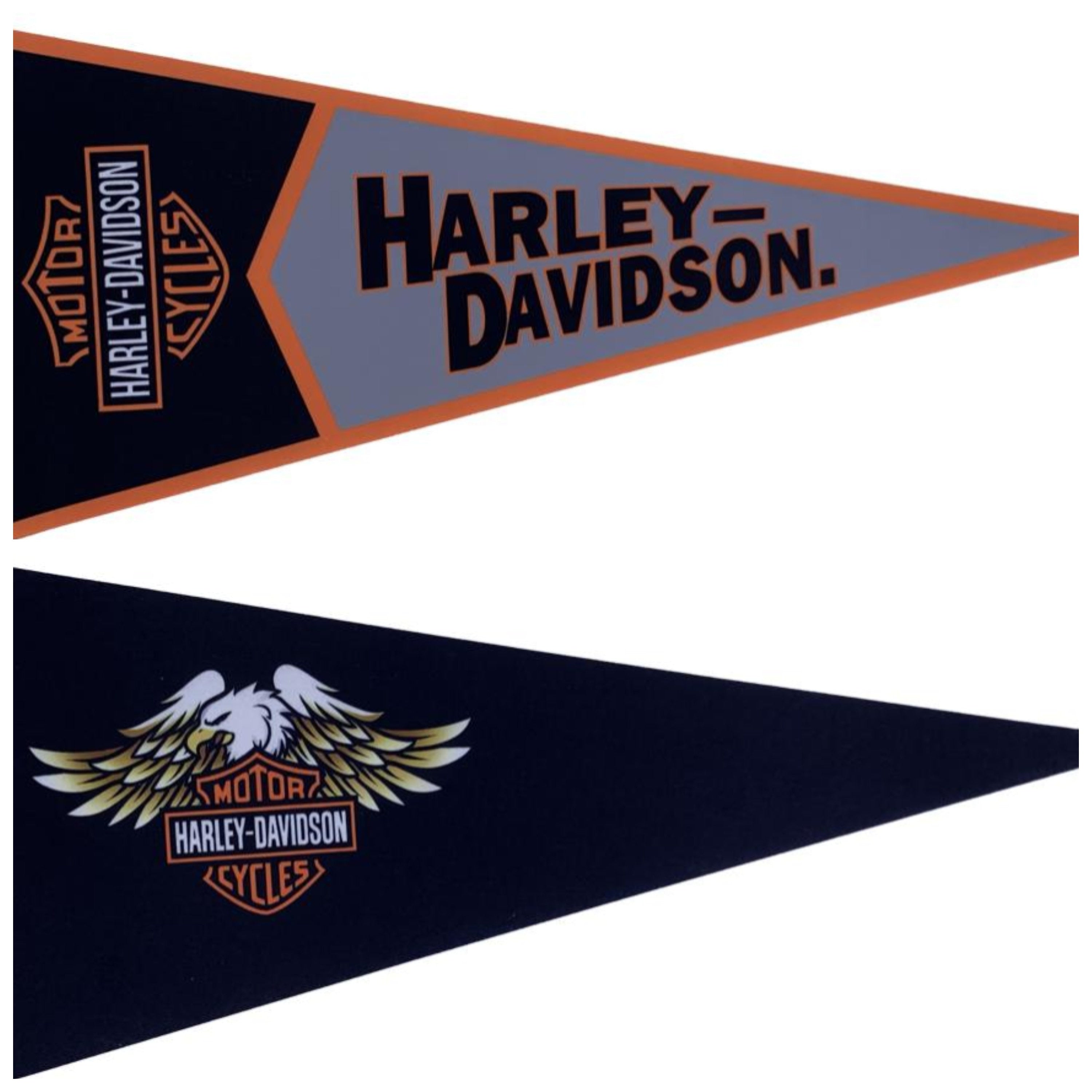 Harley Davidson Motorcycles motoren usa wimpels vaantje vlaggetje vlag vaantje fanion wimpel vlag vintage americana wand decor motoren - Grey