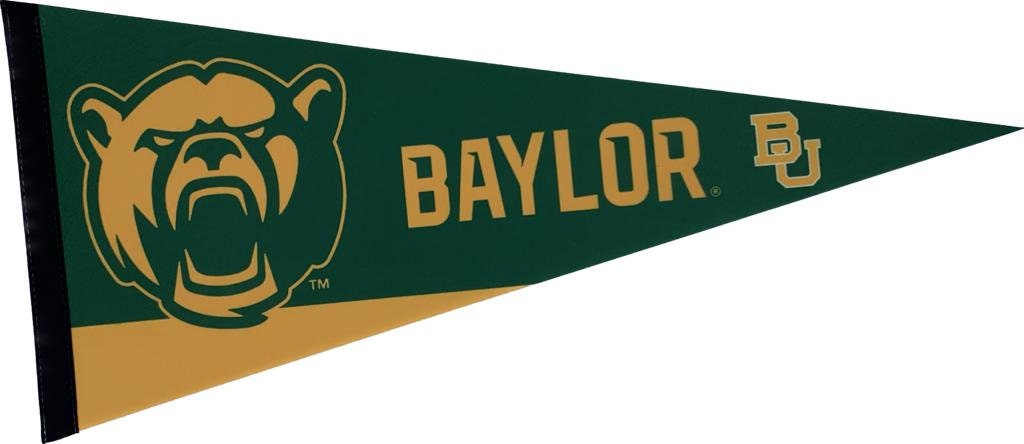 Baylor Bears Baylor Uni NCAA american football wimpels vaantje vlaggetje vlag fanion wimpel vlag fahne drapeau baylor cadeau texas - BU Logo