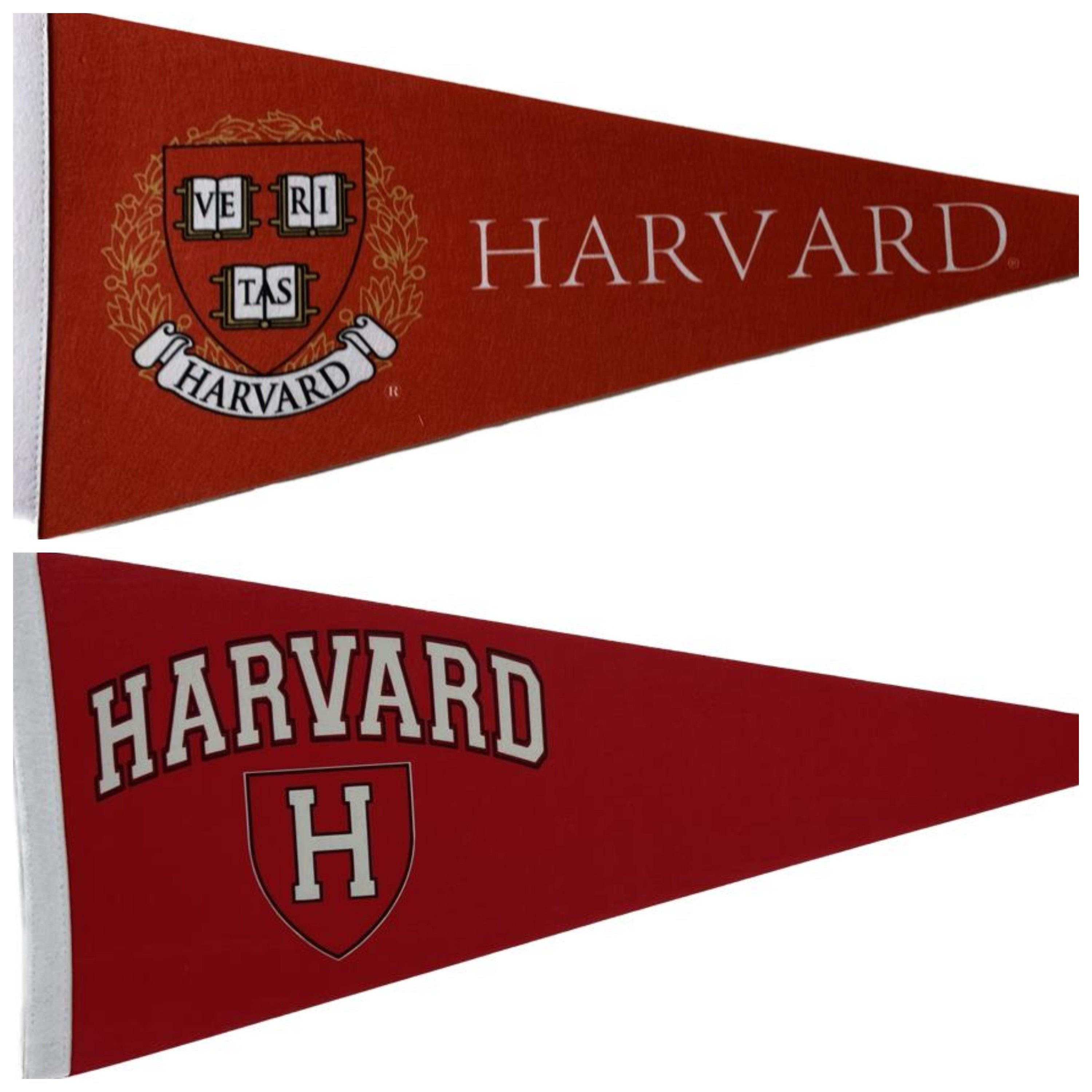 Harvard University NCAA american football wimpels vaantje vlaggetje vlag fanion wimpel vlag fahne university harvard gift harvard uni logo - Red