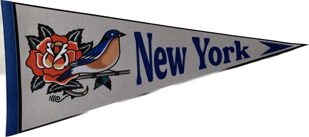 NYU New York University uni NCAA american football pennants vaantje vlaggetje vlag fanion pennant flag fahne drapeau university ny new york - NY Bird