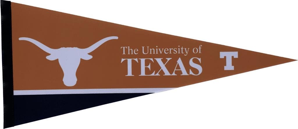 Texas Longhorns Vintage 90s Texas state university ncaa pennants vaantje vlag fanion pennant flag fahne drapeau longhorns 90s vintage - Vintage logo