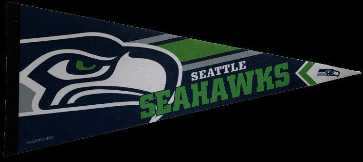 Seattle Seahawks pennant american football flag gridiron nfl pennants vaantje vlag fanion fahne drapeaux seahawks football seahawks nfl usa - Seahawk