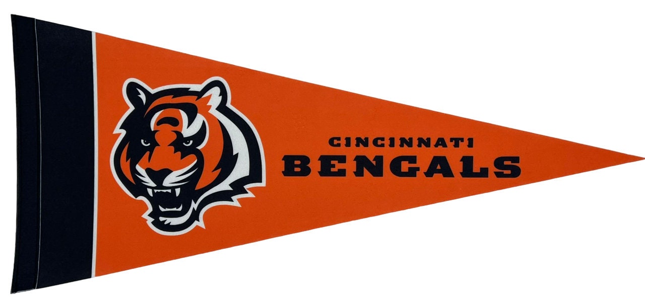 Cincinnati Bengals pennant american football flag gridiron nfl pennants vlaggetje vlag vaantje fanion fahne drapeaux super bowl footbal ohio - Orange