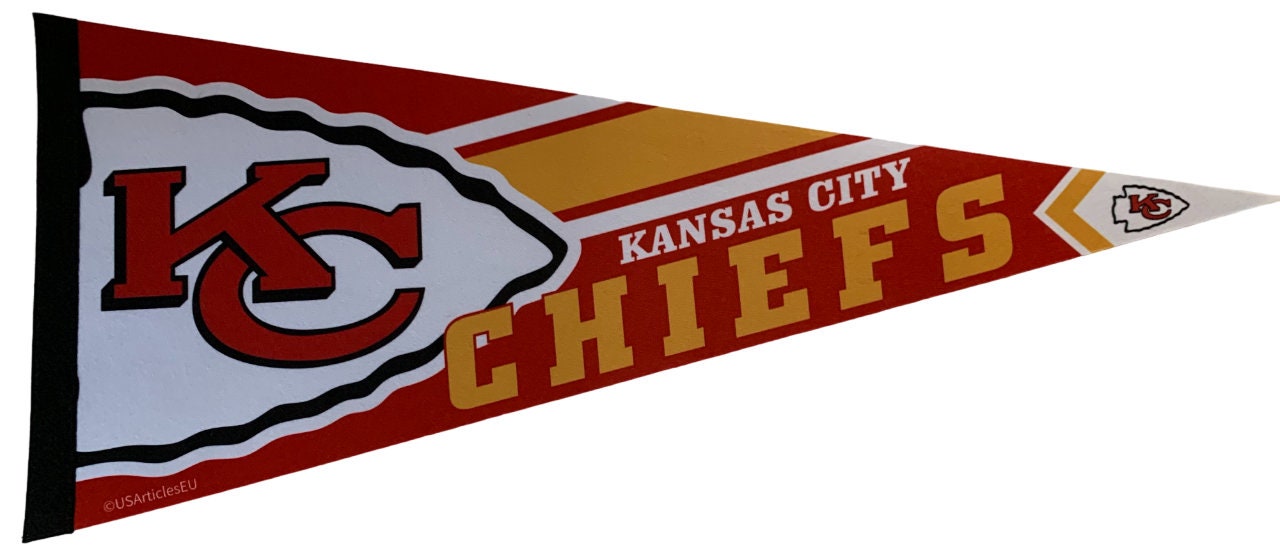 Kansas City Chiefs american football NFL gridiron pennants vaantje vlaggetje vlag fanion pennant flag fahne drapeaux vintage and new finds - Vintage2 Burgundy