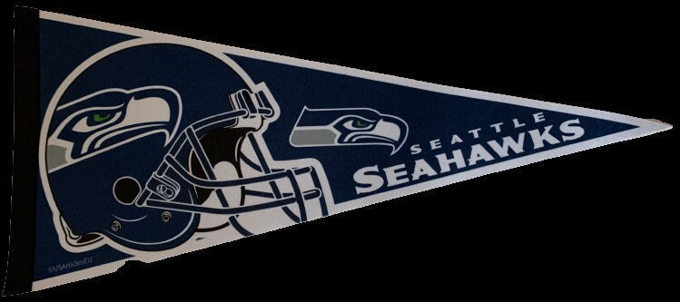 Seattle Seahawks pennant american football flag gridiron nfl pennants vaantje vlag fanion fahne drapeaux seahawks football seahawks nfl usa - Helmet