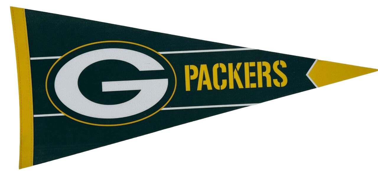 Green Bay Packers pennant american football flag gridiron nfl pennants vaantje vlaggetje vlag sportvaantje fanion aaron rodgers packers nfl - Black