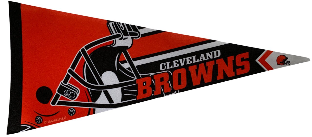 Cleveland Browns pennant american football pennants gridiron nfl flag vaantje vlaggetje vlag fanion flag fahne drapeaux usa sports football - Helmet
