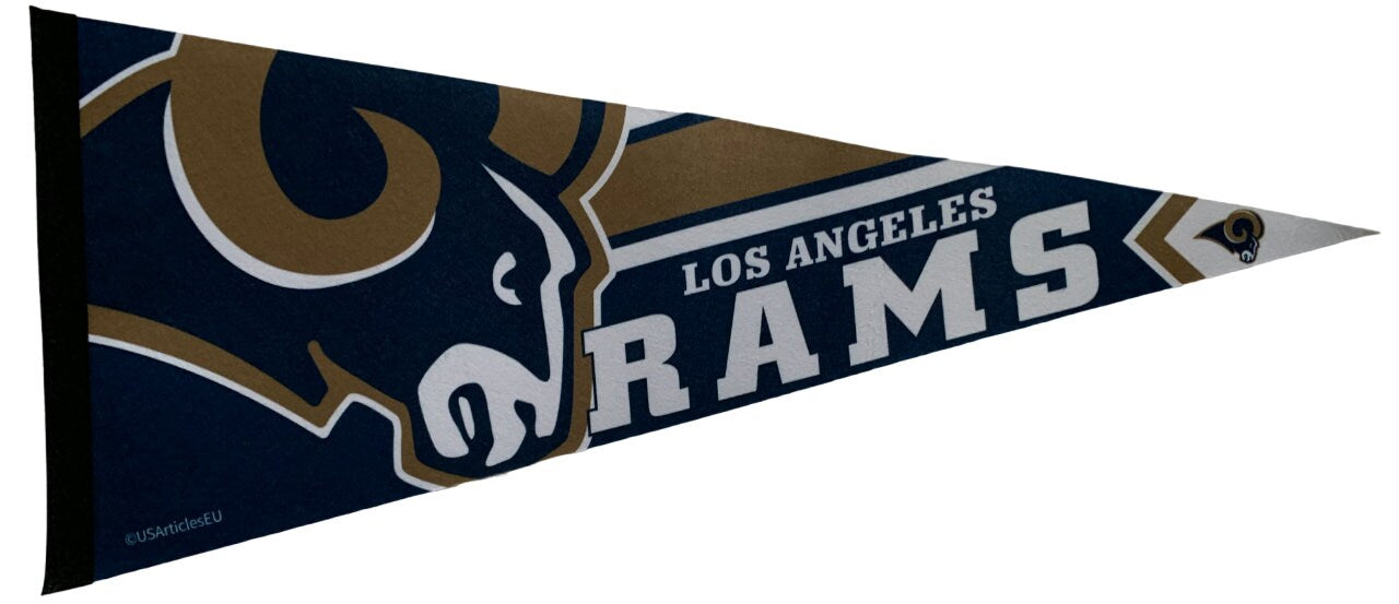 Los Angeles Rams NFL old logo nfl pennants vaantje fanion pennant flag vintage classic rams pennant collectors old and new logo vintage flag - Rams oldLogo
