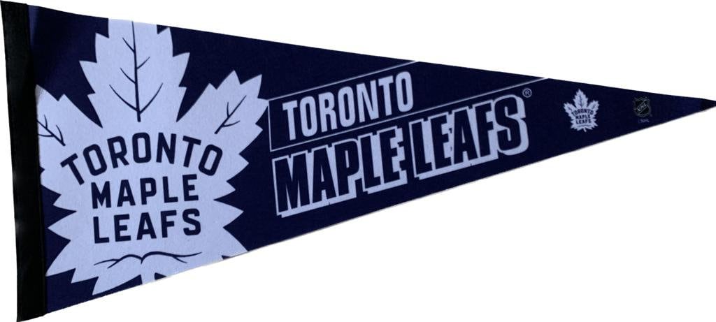 Toronto Maple Leafs pennant nhl pennants vaantje vlaggetje vlag fanion canada ice hockey ijshockey ice skating canada flag icehockey leafs - Logo White