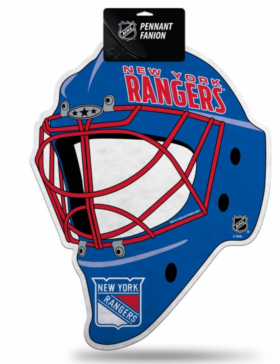 New York Rangers pennant NY flag NHL pennants vaantje vlaggetje fanion ice hockey flag ijshockey usa ice hockey pennant new york hockey flag - Goalie pennant