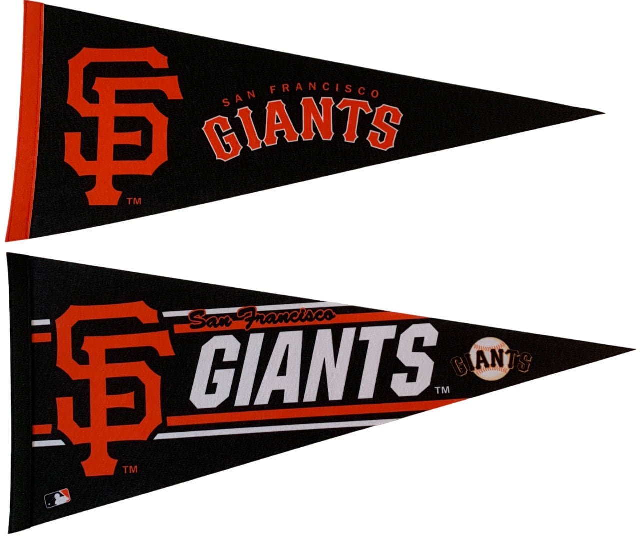 San Francisco Giants mlb pennants vaantje vlaggetje vlag fanion pennant flag baseball honkbal san francisco california basebal - Black