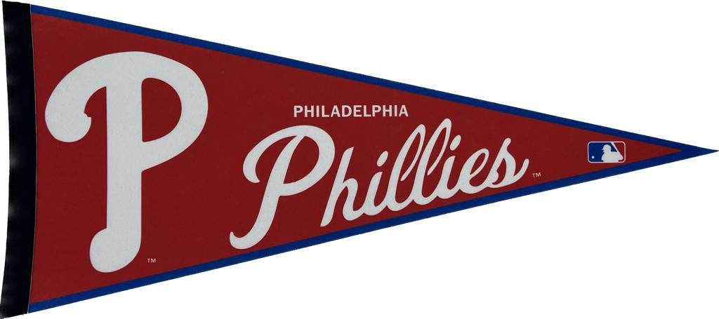 Philadelphia Phillies mlb pennants vaantje vlaggetje vlag vaantje fanion pennant flag honkbal baseball philly basebal honkbal - Red