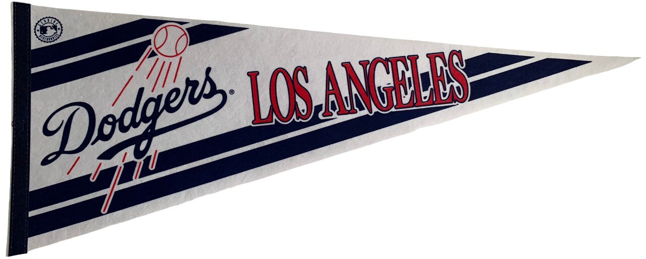 Los Angeles Dodgers california mlb pennants vaantje vlaggetje vlag vaantje fanion pennant flag honkbal basebal la kobe bryant - Design3OldLogo