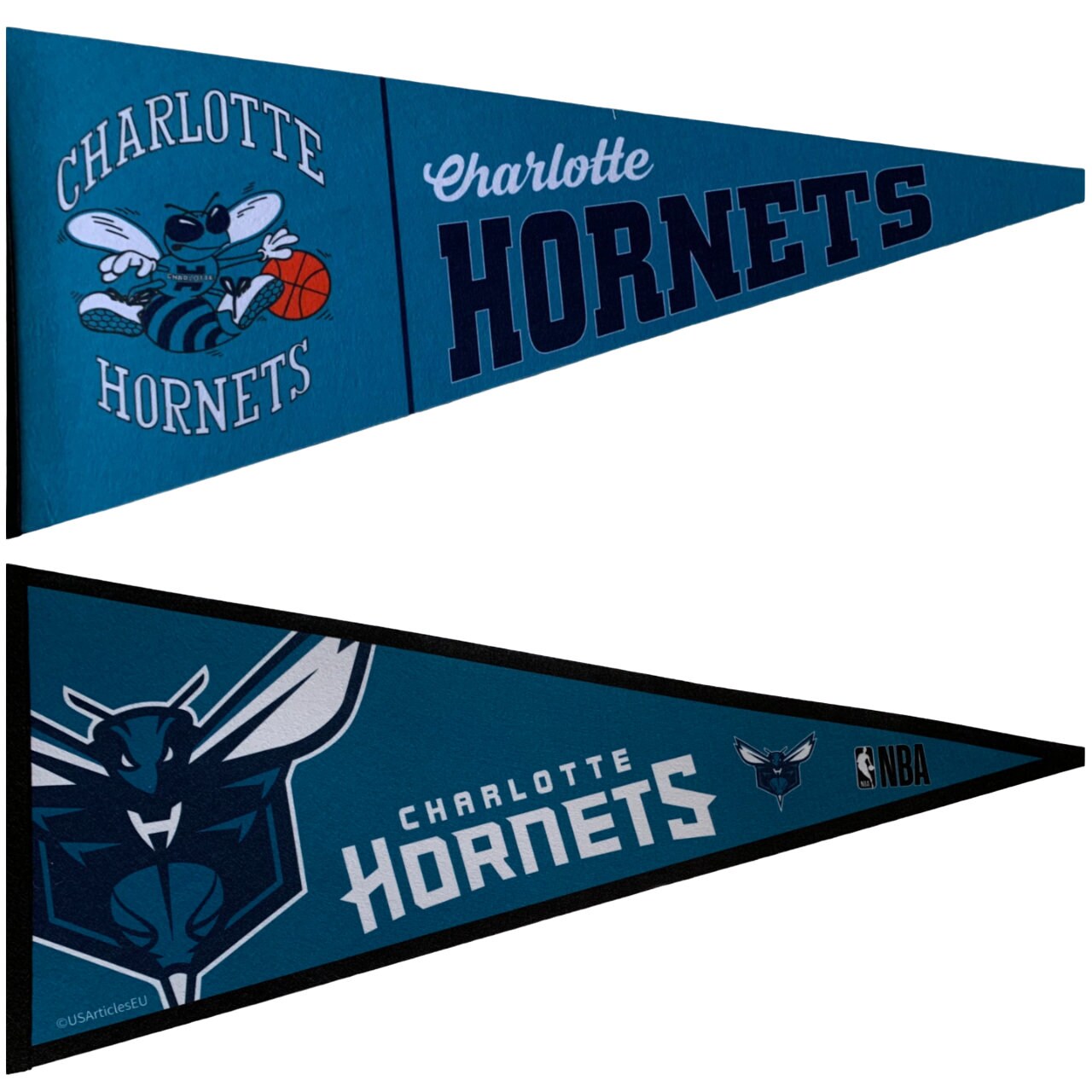 Charlotte Hornets basketball nba ball pennants vaantje vlaggetje vlag vaantje fanion pennant flag drapeaux fahne sport basketbal - Old Logo-Vintage