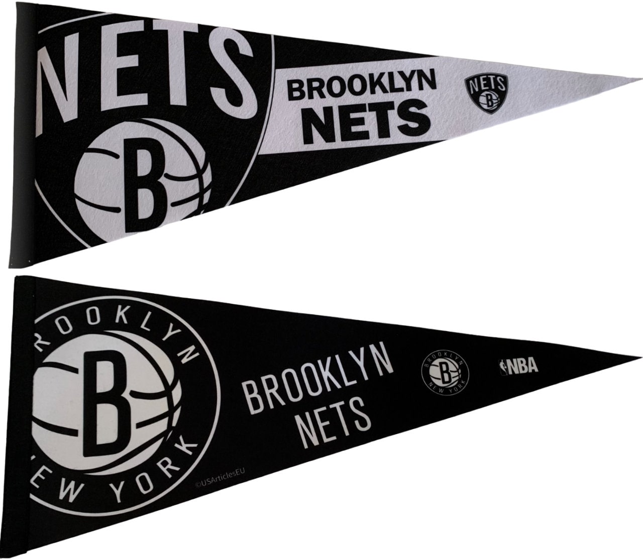 Brooklyn Nets basketball nba ball pennants vaantje vlaggetje vlag vaantje fanion pennant flag drapeaux ny new york basketbal - White