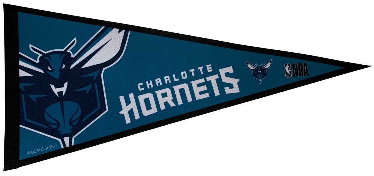 Charlotte Hornets basketball nba ball pennants vaantje vlaggetje vlag vaantje fanion pennant flag drapeaux fahne sport basketbal - Old Logo-Vintage