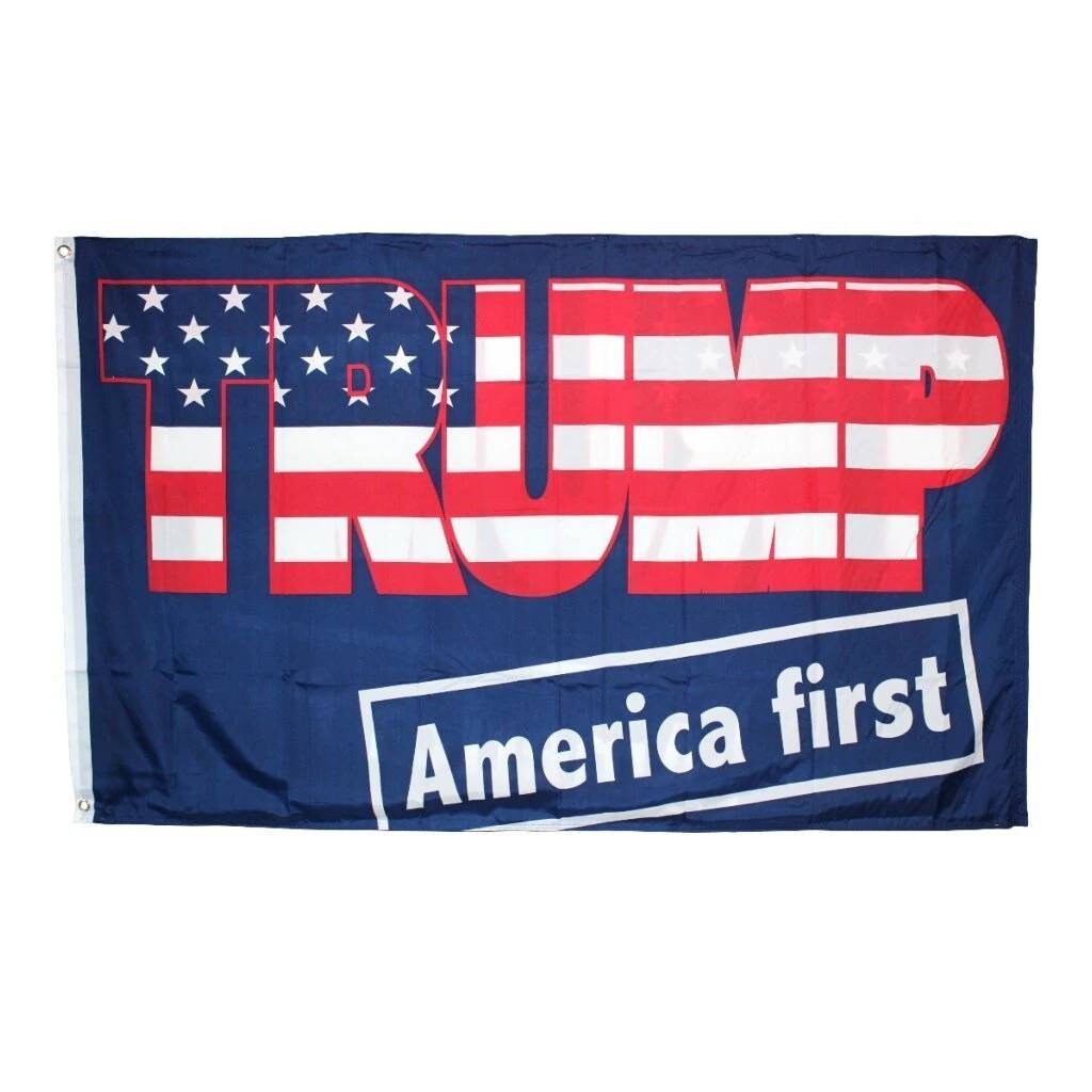 Trump flag drapeau fahne vlag 2024 usa verkiezingen donald trump america amerika verenigde staten usa elections make america great again - blue flag design3 stripes star
