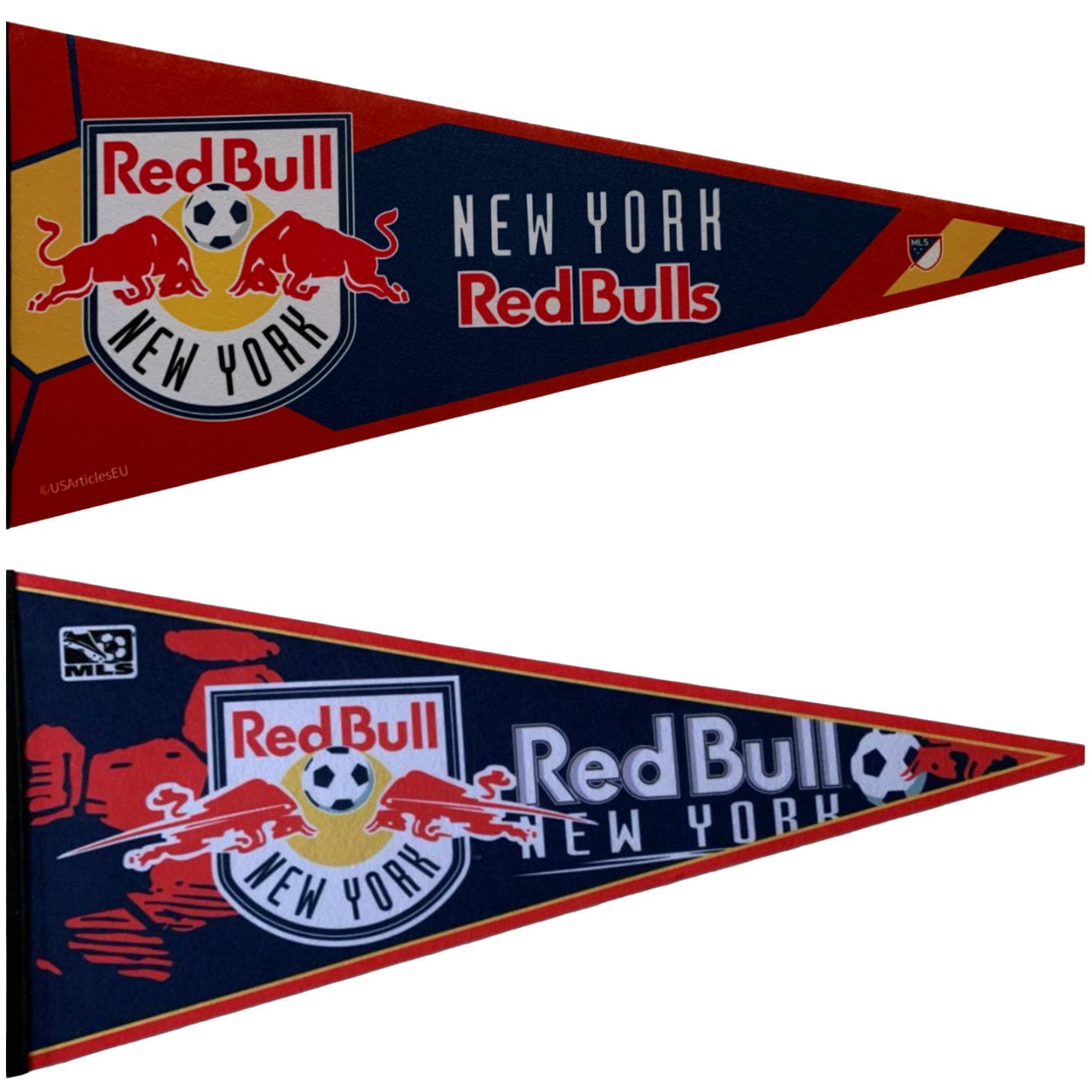 New York Redbulls pennant NY flag mls pennants vlaggetje vlag sportvaantje fanion flag usa soccer football america red bull - Red