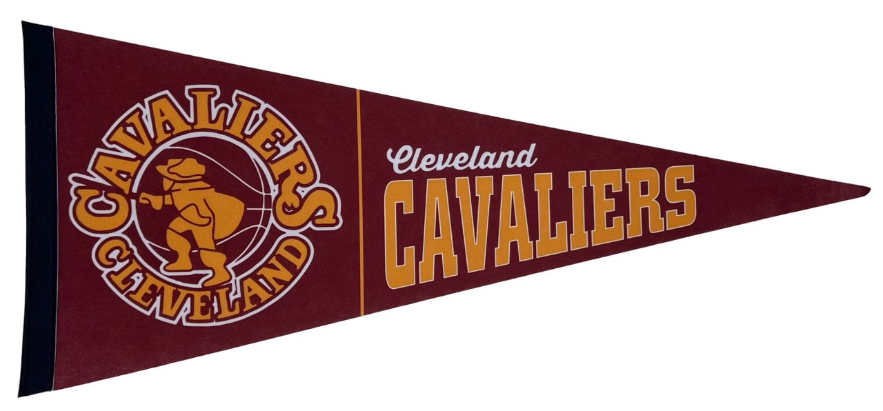 Cleveland Cavaliers Cavs basketball nba ball pennants vaantje vlaggetje vlag vaantje fanion pennant flag drapeaux basketbal - Vintage