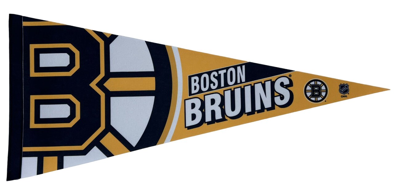 Boston bruins pennant nhl pennants vaantje vlaggetje fanion flag ice hockey flag ijshockey usa ice boston hockey souvenir wall decor bruins - Yellow