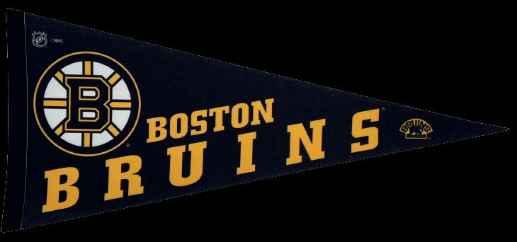 Boston bruins pennant nhl pennants vaantje vlaggetje fanion flag ice hockey flag ijshockey usa ice boston hockey souvenir wall decor bruins - Yellow