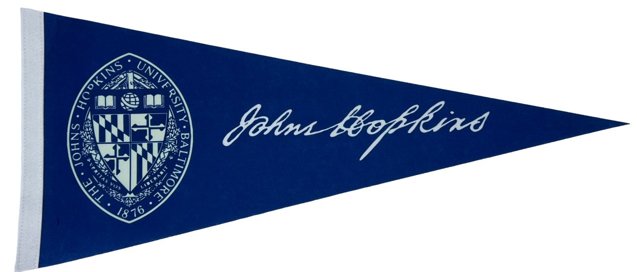 John Hopkins University wimpels vaantje vlaggetje vlag fanion wimpel vlag fahne drapeau john hopkins gift uni hopkins vlag - Blue Jays