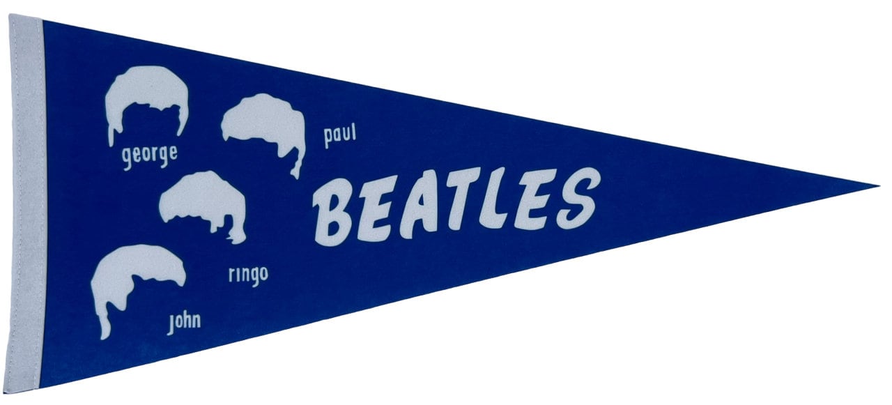 The Beatles UK Music collectibles vintage pennants vaantje vlaggetje vlag vaantje fanion pennant flag rock music finds wall decor beatles - Beatles Hair