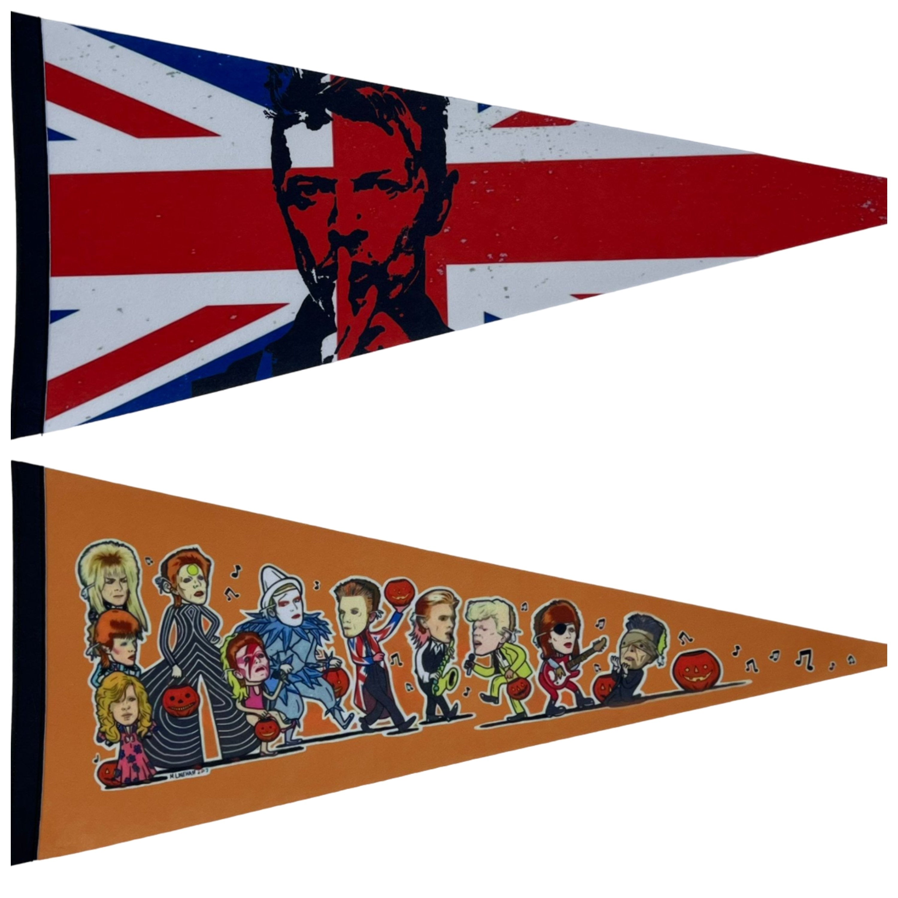 David Bowie Music collectibles vintage pennants David Bowie vaantje vlaggetje vlag pennant flag rock uk bowie wall decor david bowie gift uk - Characters