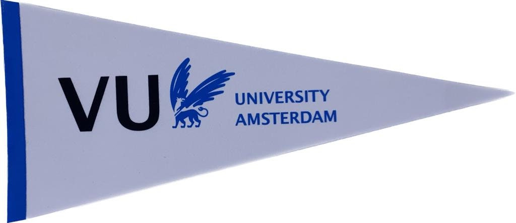 University of Amsterdam UvA pennants vaantje vlaggetje vlag fanion pennant flag fahne drapeau universiteit van amsterdam gift uni flag nl - VU
