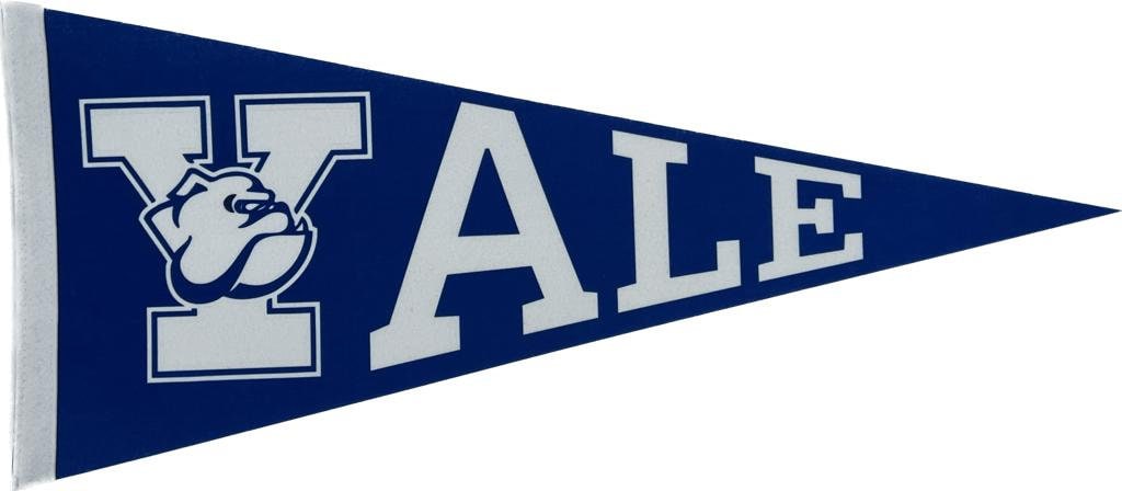 University of Yale connecticut NCAA american football pennants vaantje vlaggetje vlag fanion pennant flag fahne drapeau ivy league cali gift - Blue