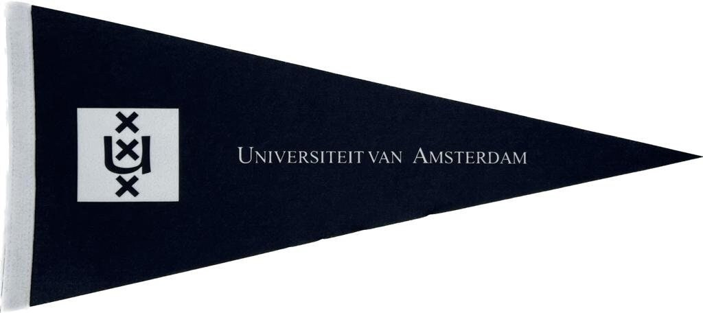 University of Amsterdam UvA pennants vaantje vlaggetje vlag fanion pennant flag fahne drapeau universiteit van amsterdam gift uni flag nl - UVA
