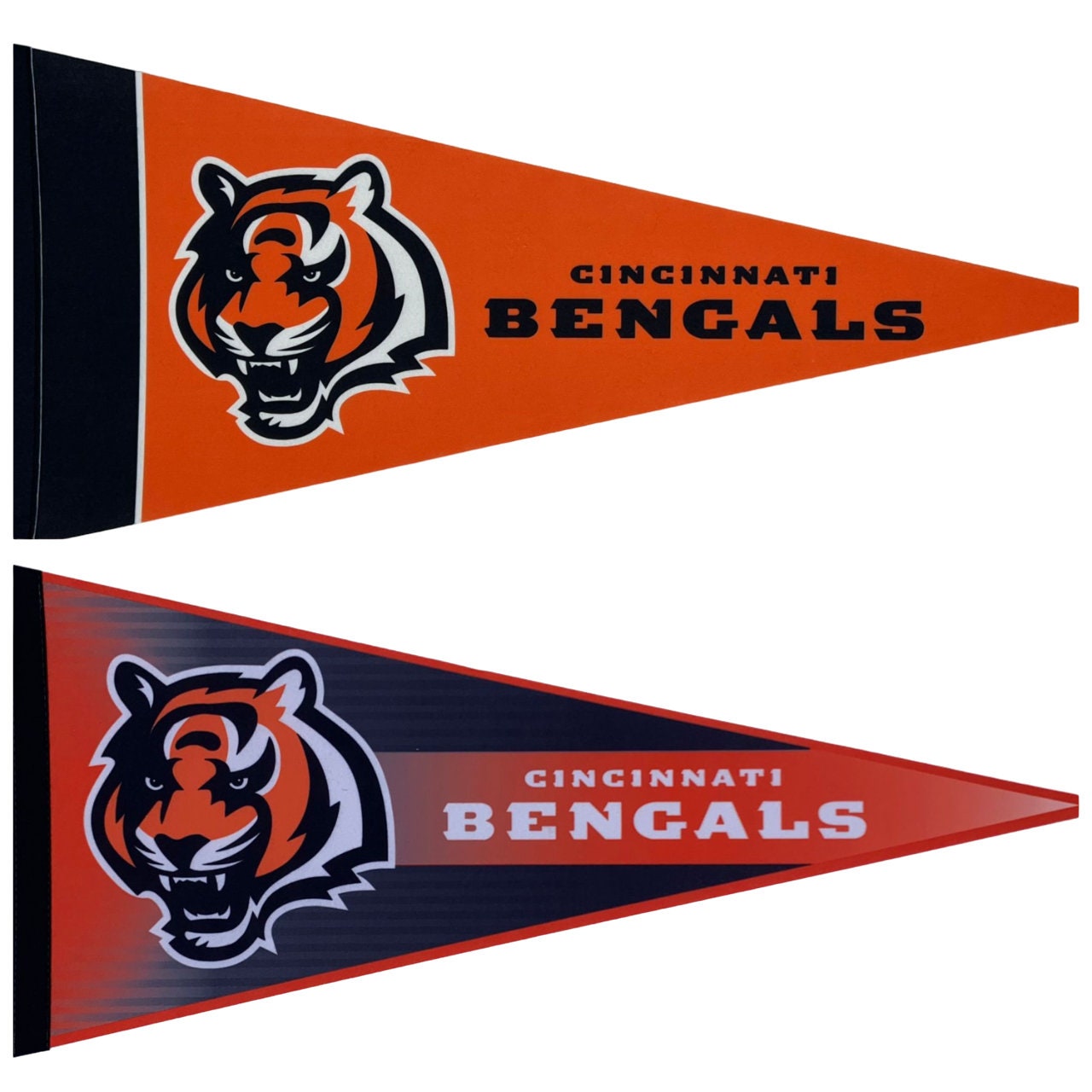 Cincinnati Bengals pennant american football flag gridiron nfl pennants vlaggetje vlag vaantje fanion fahne drapeaux super bowl footbal ohio - Design2 - Darker