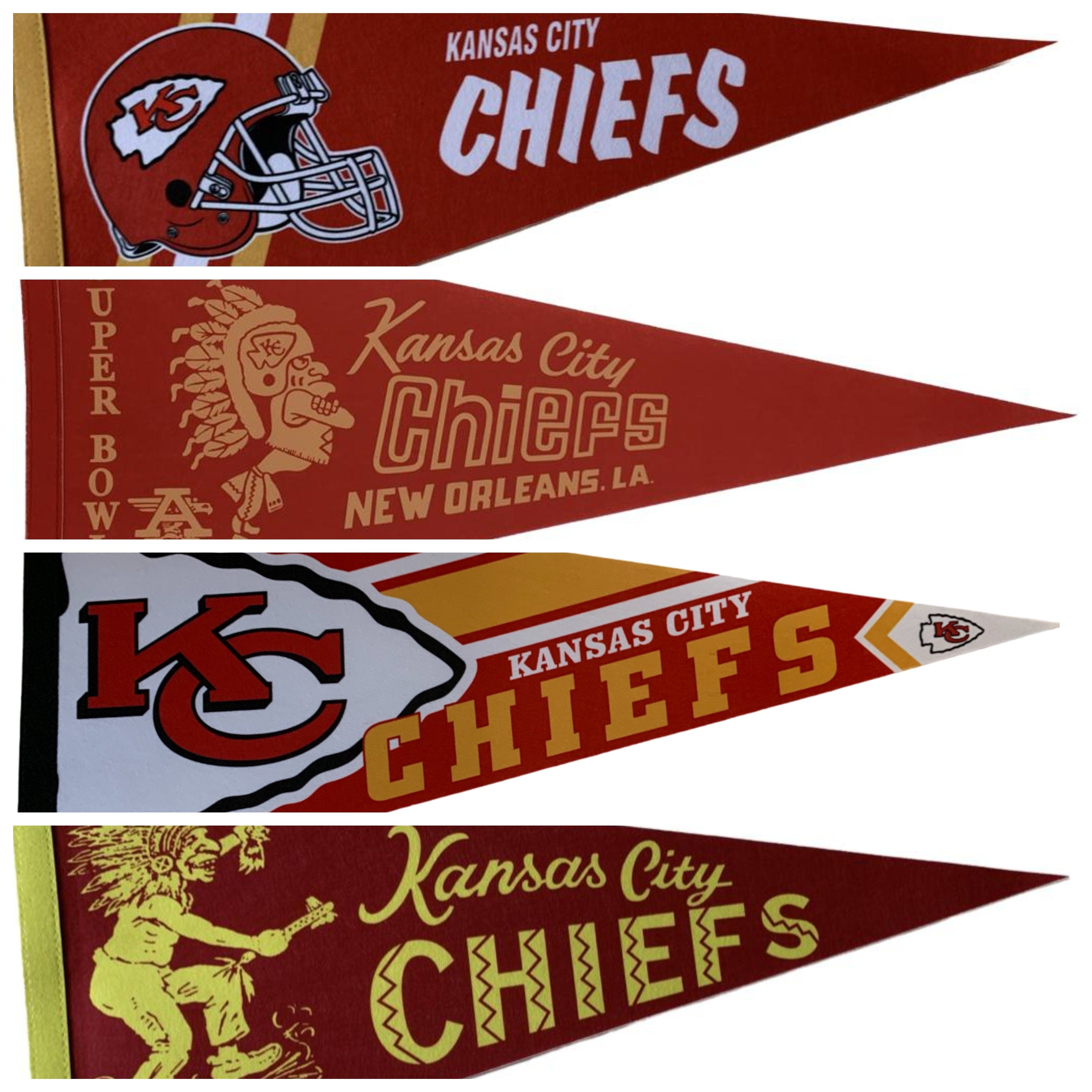Kansas City Chiefs american football NFL gridiron pennants vaantje vlaggetje vlag fanion pennant flag fahne drapeaux vintage and new finds - Design1