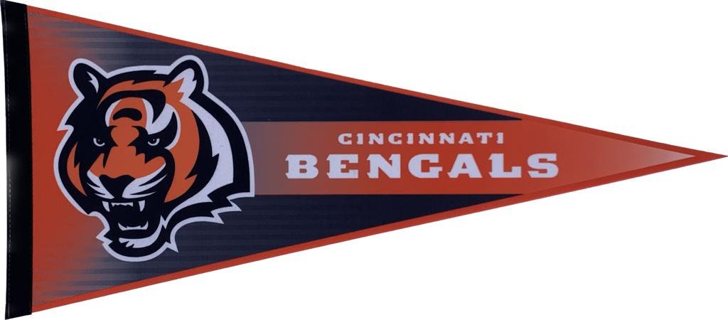Cincinnati Bengals pennant american football flag gridiron nfl pennants vlaggetje vlag vaantje fanion fahne drapeaux super bowl footbal ohio - Design2 - Darker