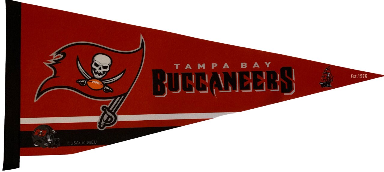 Tampa Bay Buccaneers vintage Bucs flag Brady american football pennant gridiron nfl pennants vaantje vlag fanion old bucs logo pennants nfl - Red