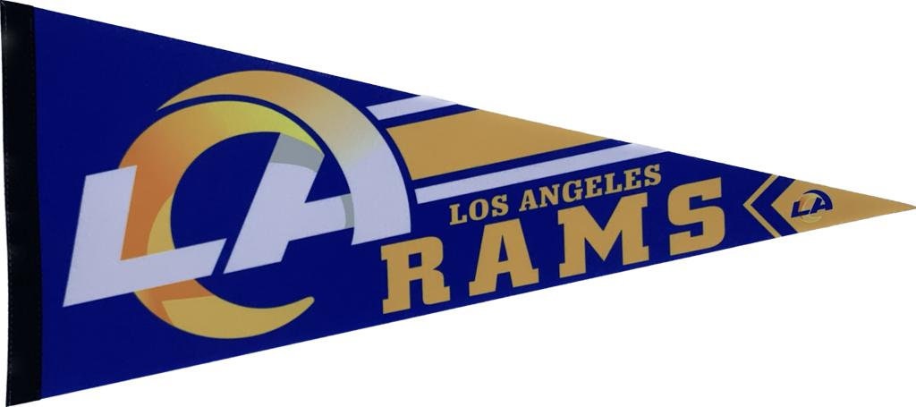Los Angeles Rams NFL vintage collector old logo nfl pennants vaantje vlaggetje vaantje fanion pennant flag vintage classic rams collectors - Vintage 90s