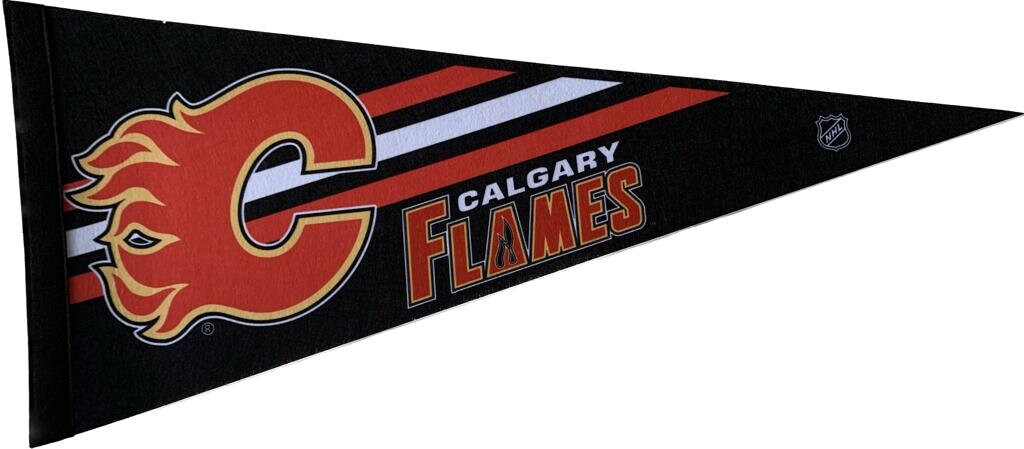 Calgary Flames Canada nhl pennants vaantje vlaggetje vlag fanion pennant flag drapeau ice hockey ijshockey usa ice skating usa noord amerika - Pennant