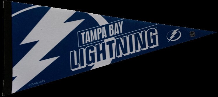 Tampa bay Lightning pennant lightning flag NHL pennants vaantje vlaggetje fanion ice hockey flag ijshockey ice hockey pennant florida hockey - Pennant