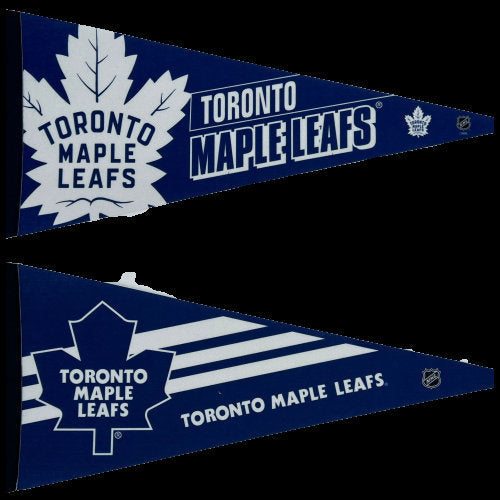 Toronto Maple Leafs pennant nhl pennants vaantje vlaggetje vlag fanion canada ice hockey ijshockey ice skating canada flag icehockey leafs - Logo White