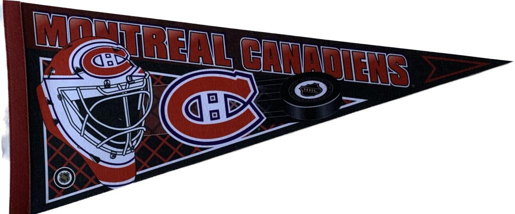 Montreal Canadiens pennant nhl pennants vaantje vlaggetje fanion flag ice hockey flag ijshockey ice canada hockey souvenir wall decor ca - Goalie pennant