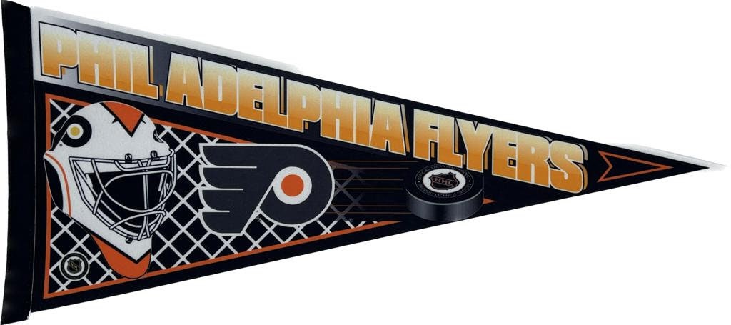 Philadelphia Flyers Philly nhl pennants vaantje vlaggetje vlag vaantje fanion pennant flag ice hockey ijshockey usa ice skating - Orange