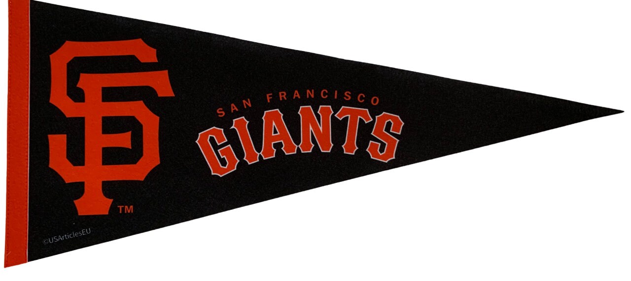 San Francisco Giants mlb pennants vaantje vlaggetje vlag fanion pennant flag baseball honkbal san francisco california basebal - Black