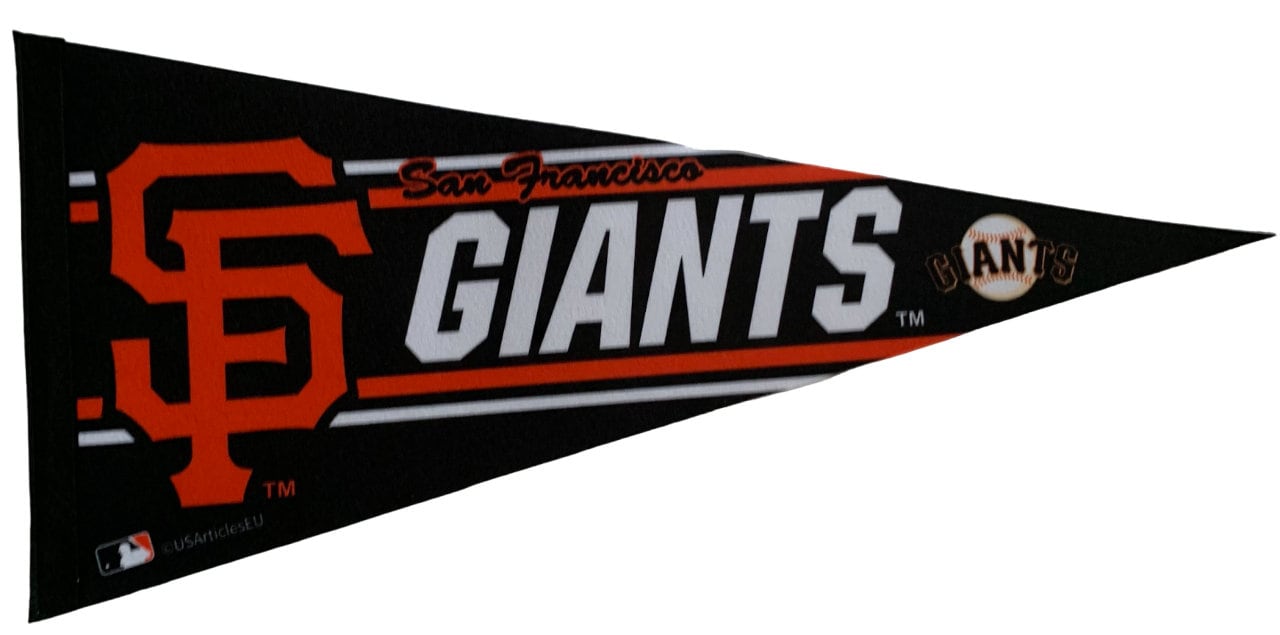 San Francisco Giants mlb pennants vaantje vlaggetje vlag fanion pennant flag baseball honkbal san francisco california basebal - Black