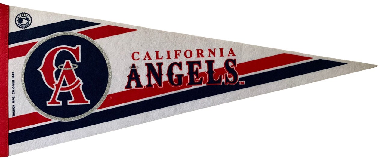 California Angels of Anaheim Los Angeles MLB pennants vaantje vlaggetje vlag vaantje fanion pennant flag baseball vintage classic unique 90s - Calif Angels-NEW