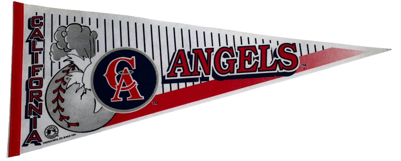 California Angels of Anaheim Los Angeles MLB pennants vaantje vlaggetje vlag vaantje fanion pennant flag baseball vintage classic unique 90s - Vintage2 logo old