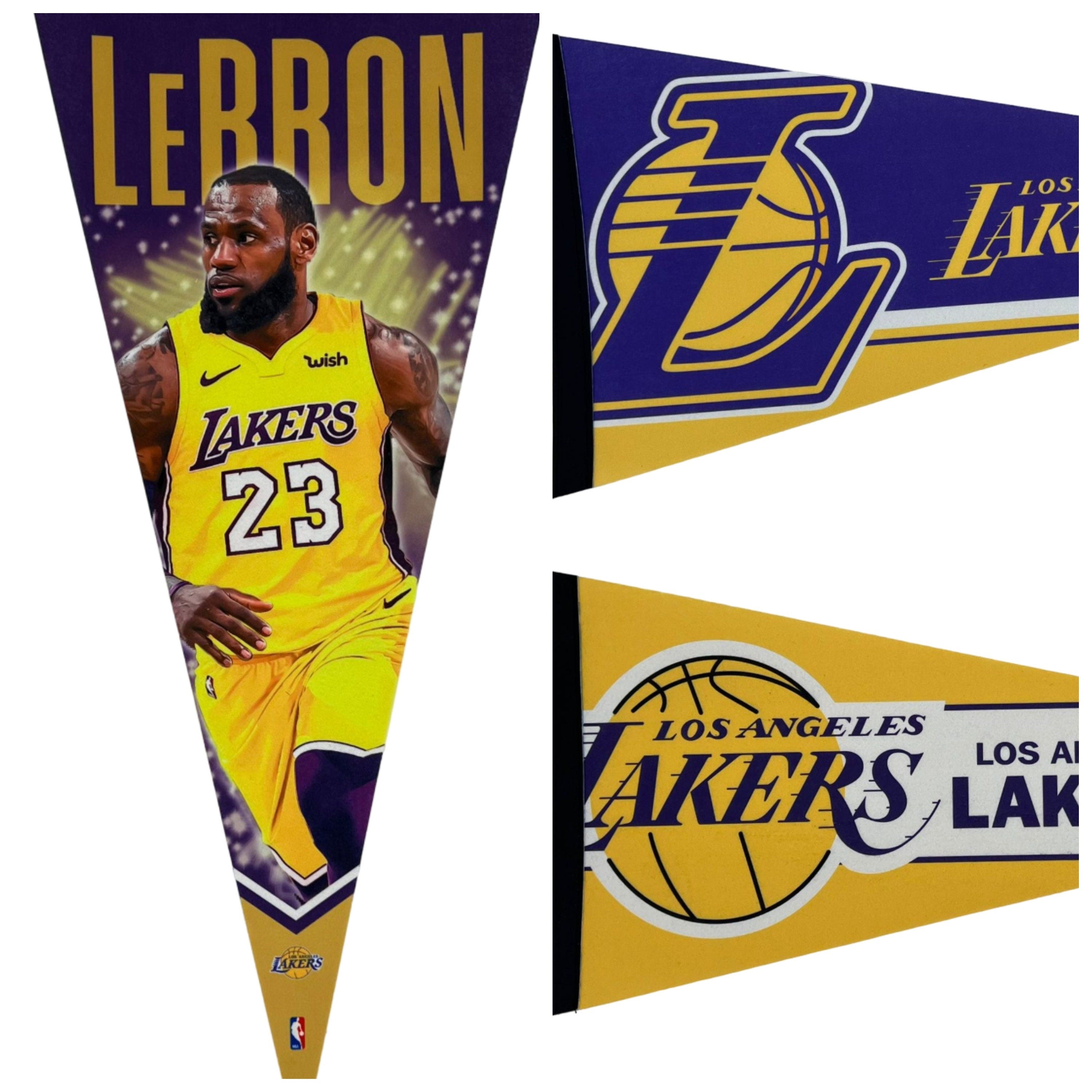 Los Angeles Lakers nba pennant basketball flag lebron james pennants vaantje lebron fanion kobe pennant flag LA Lakers kobe bryant flag LA - Purple