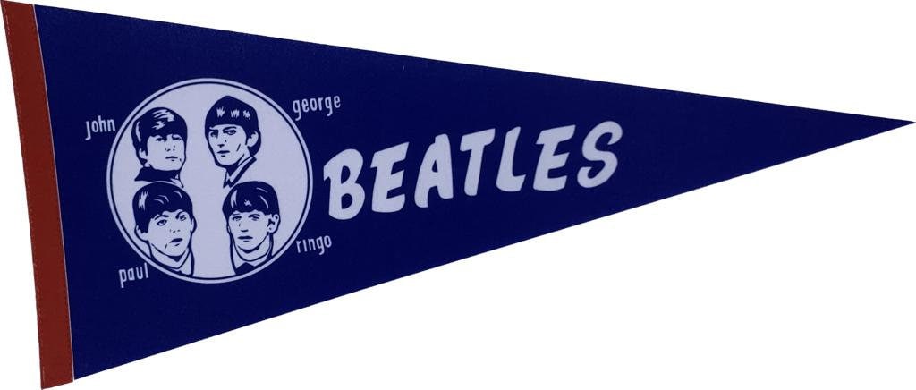 The Beatles UK Music collectibles vintage pennants vaantje vlaggetje vlag vaantje fanion pennant flag rock music finds wall decor beatles - Beatles Hair