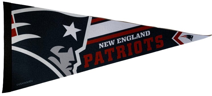 New England Patriots pennant Tom Brady flag american football gridiron nfl pennants vlaggetje vlag vaantje fanion pats pennant pats flag usa - Logo
