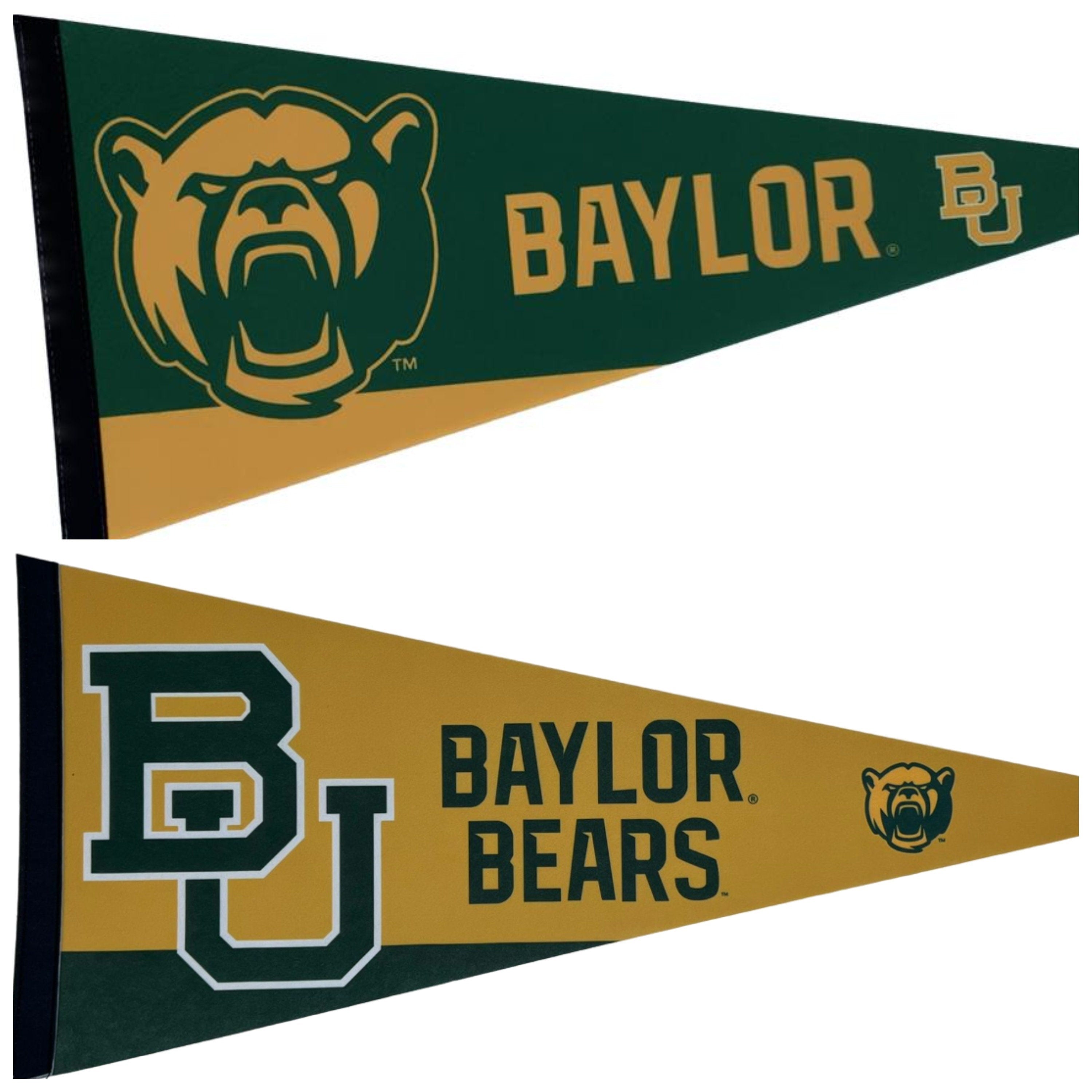 Baylor Bears Baylor Uni NCAA american football wimpels vaantje vlaggetje vlag fanion wimpel vlag fahne drapeau baylor cadeau texas - BU Logo